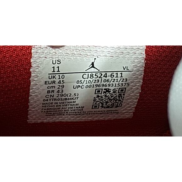 Men Sz 11 Nike Air Jordan 1 Retro MCS Low Chicago Red Baseball Cleat CJ8524 611 - Picture 8 of 8